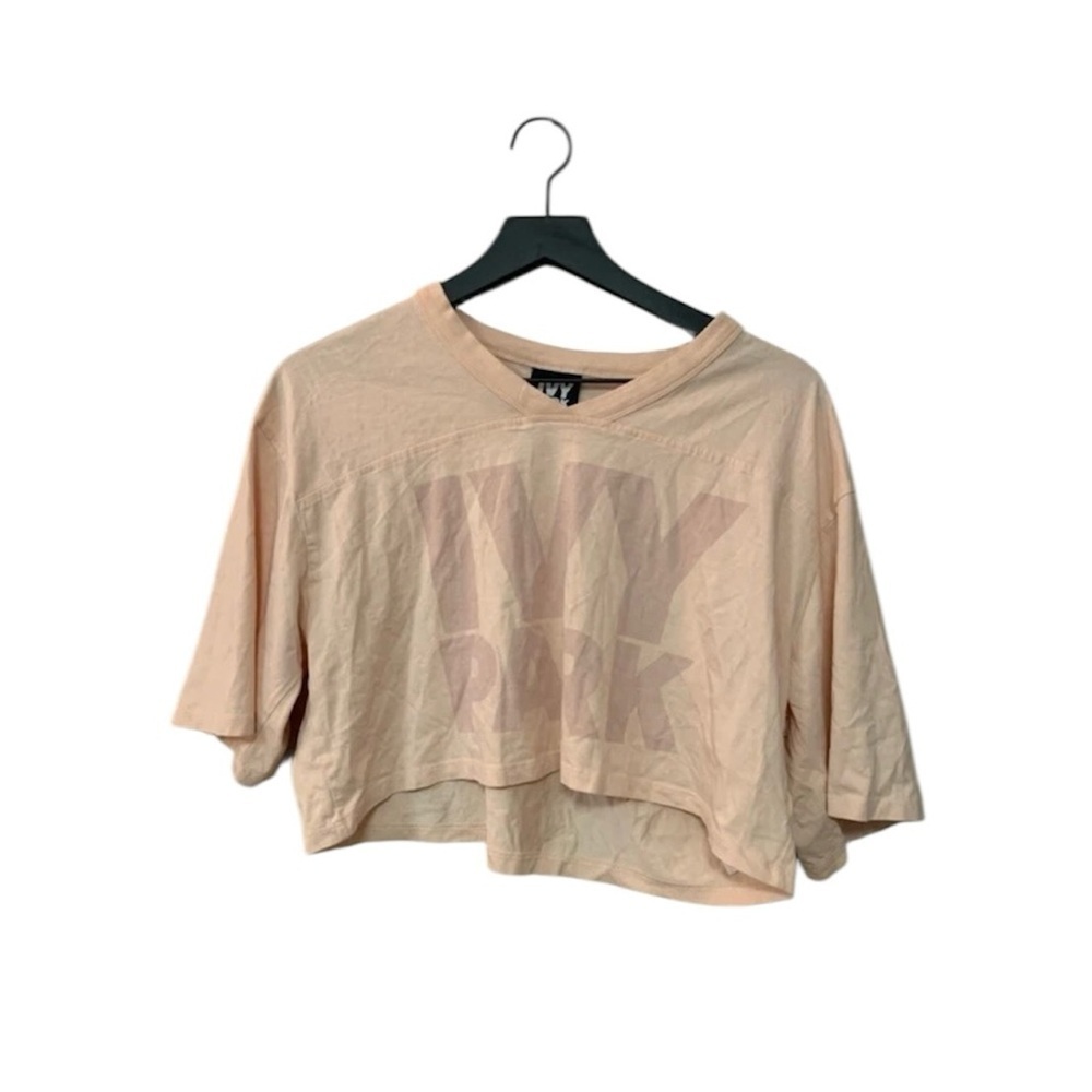 IVY PARK Peach Logo Short-Sleeve Crop Top